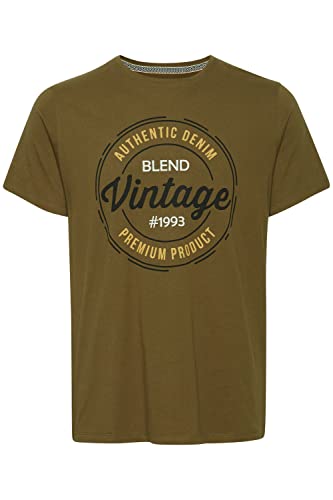 Blend Męski T-shirt 20714811, 190622/Military Olive, XL