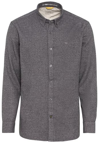 camel active Koszula męska o wyglądzie melanżu, szary melanż, 5XL
