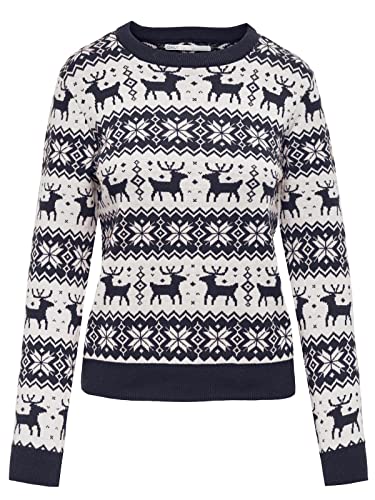 ONLY Damski sweter Onlxmas Comfy Snowflake L/S KNT (opakowanie 3 szt.), Night Sky/Pattern:w. Cloud Dancer, S