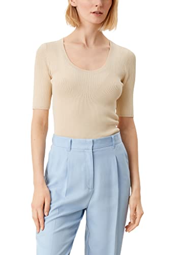 s.Oliver BLACK LABEL Damski sweter z krótkim rękawem Slim Fit z krótkim rękawem, model: 38