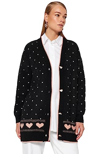 Trendyol Kardigan - czarny - luźny krój, czarny, S, Czarny, S