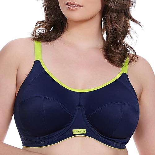 Elomi 8041 Energise U/W Full Cup Supportive Multiway J Hook Biustonosz sportowy, granatowy, 75M