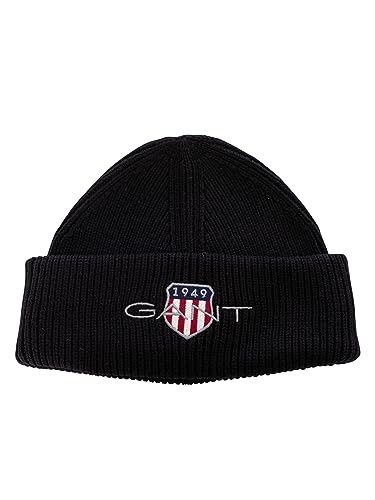 GANT Unisex Archive Shield Cotton czapka beanie, czarny, jeden rozmiar
