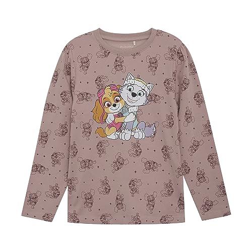 MINYMO Koszulka dziewczęca T Ls AOP, Deauville Mauve, 116 cm