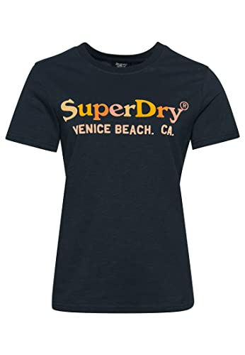 Superdry Vintage Rainbow tee Koszula damska, Eclipse Navy, 34