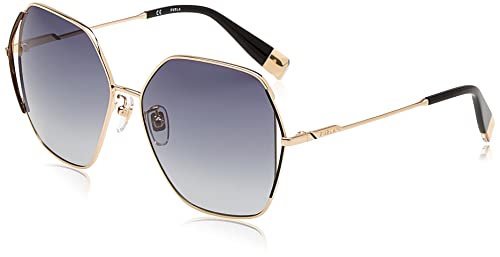 Furla Unisex SFU601 okulary przeciwsłoneczne, złote, 58, złoto, 58