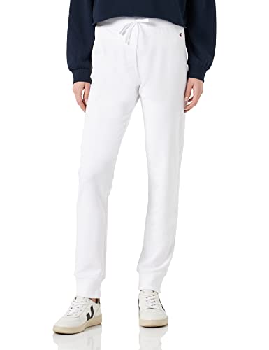 Champion Damskie spodnie dresowe Legacy American Classics C-Logo Rib Cuff, białe, M