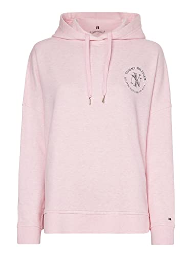 Tommy Hilfiger Damska bluza z kapturem RLX NYC okrągły sweter z kapturem, klasyczny różowy wrzosowy, L