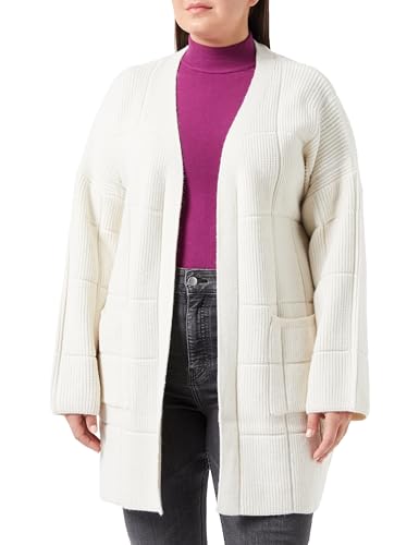 aleva Damski otwarty kardigan 15624758-AL04, wełniany biały, XL/XXL, biały (wollweiss), XL-XXL