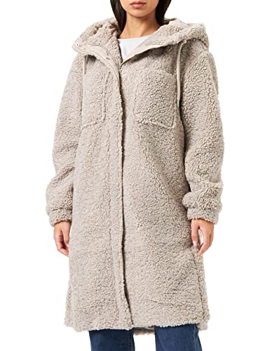 TOM TAILOR Denim Damski Płaszcz Teddy 1032675, 30026 - Cloud Grey, L