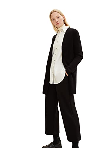 TOM TAILOR Damski Kardigan z dzianiny 1034465, 14482 - Deep Black, L