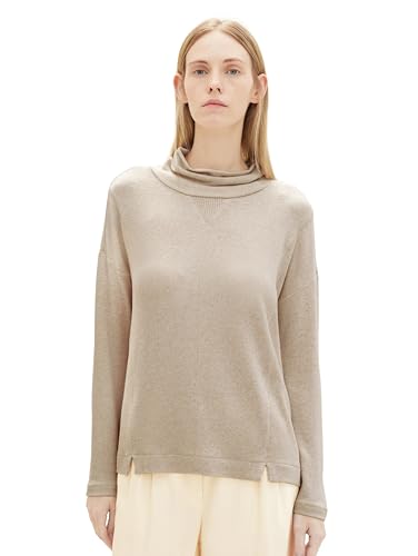 TOM TAILOR Damska koszulka z długim rękawem, 33962 - Doeskin Melange, 3XL