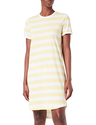 ONLY Sukienka damska Onlmay S/S Stripe Dress JRS, Lemon Meringue/Stripes:cloud Dancer (Kia), XL