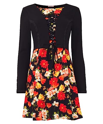 Joe Browns Damski kwiatowy warstwowy sznurowany kardigan tunika top, wielokolorowa, 12, multi, 38