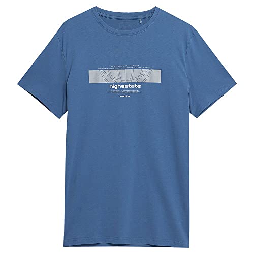 4F Koszula męska, Niebieski, 3XL