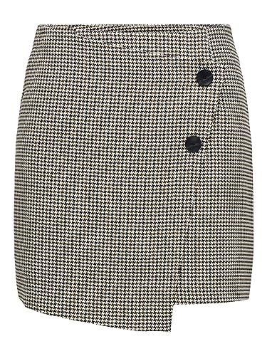 Bestseller A/S Damska spódniczka Onlgloss-Adison Hw Check Spódnica TLR Rp, White Sand/Checks:black & Dark Olive & Aztec, 38