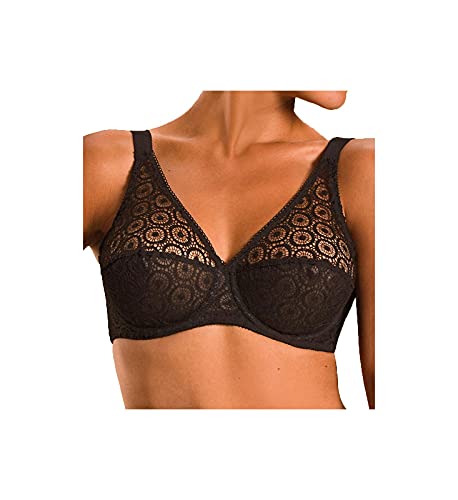 Chantelle Damski bardzo kryjący biustonosz z fiszbinami z pełnym pokryciem, czarny, 70C