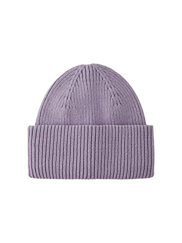 PIECES Damska czapka z kapturem PCJANIKA Wool Hood NOOS BC z dzianiny, fioletowa róża, One Size