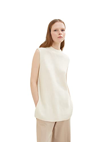 TOM TAILOR Denim Damski Sweter z dzianiny 1034475, 10338 - Soft Light Beige, XXL