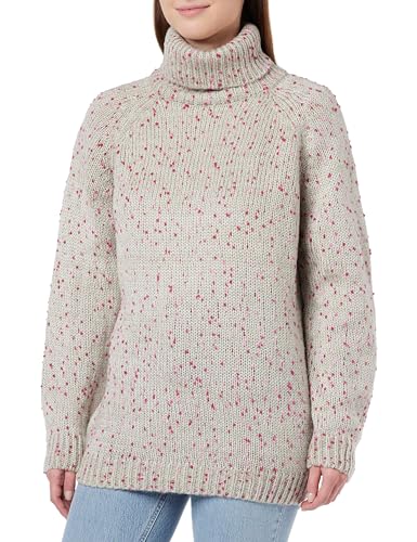 NALLY Damski sweter z dzianiny 12419550-NA02, szaro-różowy, XS/S, szary różowy, XS-S