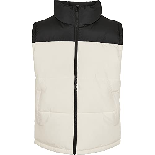 Urban Classics Kurtka męska Block Puffer Vest, czarny/biały, XXL