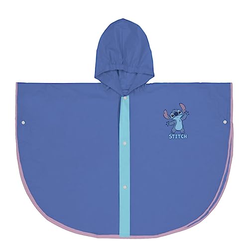 Świnka LIFE'S LITTLE MOMENTS Stitch wodoodporne ponczo dla dzieci, niebieski, 5-6 lat