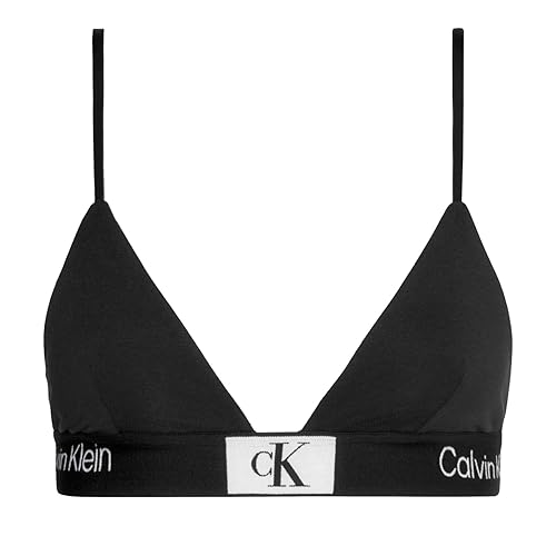 Calvin Klein Damski biustonosz trójkątny bez podszewki, Czarny, S