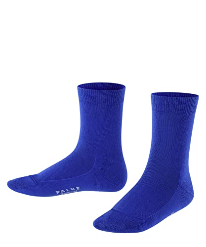 FALKE Uniseks - dzieci Skarpety Family K SO Zrównoważona Bawełna jednokolorowe 1 Para, Niebieski (Cobalt Blue 6054), 27-30 (3-6 lata)