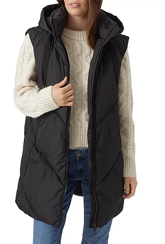 Bestseller A/S Damska kamizelka VMBEVERLY AW23 Waistcoat BOOS, czarna, L, Schwarz