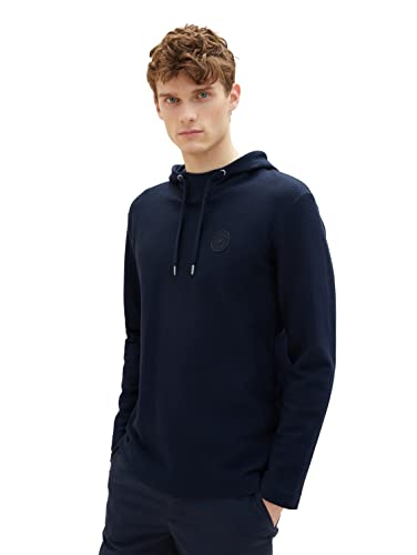 TOM TAILOR Koszulka męska 1036352 z długim rękawem, 10668-Sky Captain Blue, XL, 10668 - Sky Captain Blue, XL