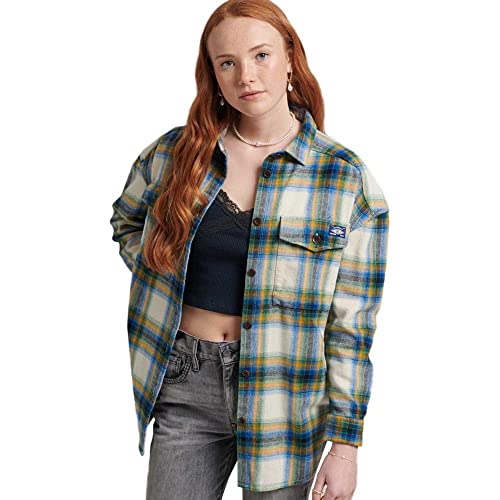 Superdry Vintage Check Overshirt Damska bluza, Friars Green Check, 32