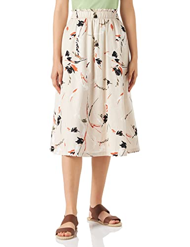 TOM TAILOR Damski Spódnica midi z nadrukiem na całej powierzchni 1031809, 29761 - Sand Leaves Design, 42