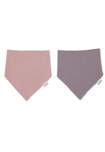 Sterntaler Unisex dziecięca chusta na szyję z muślinu, dwupak, delikatny róż, jeden rozmiar