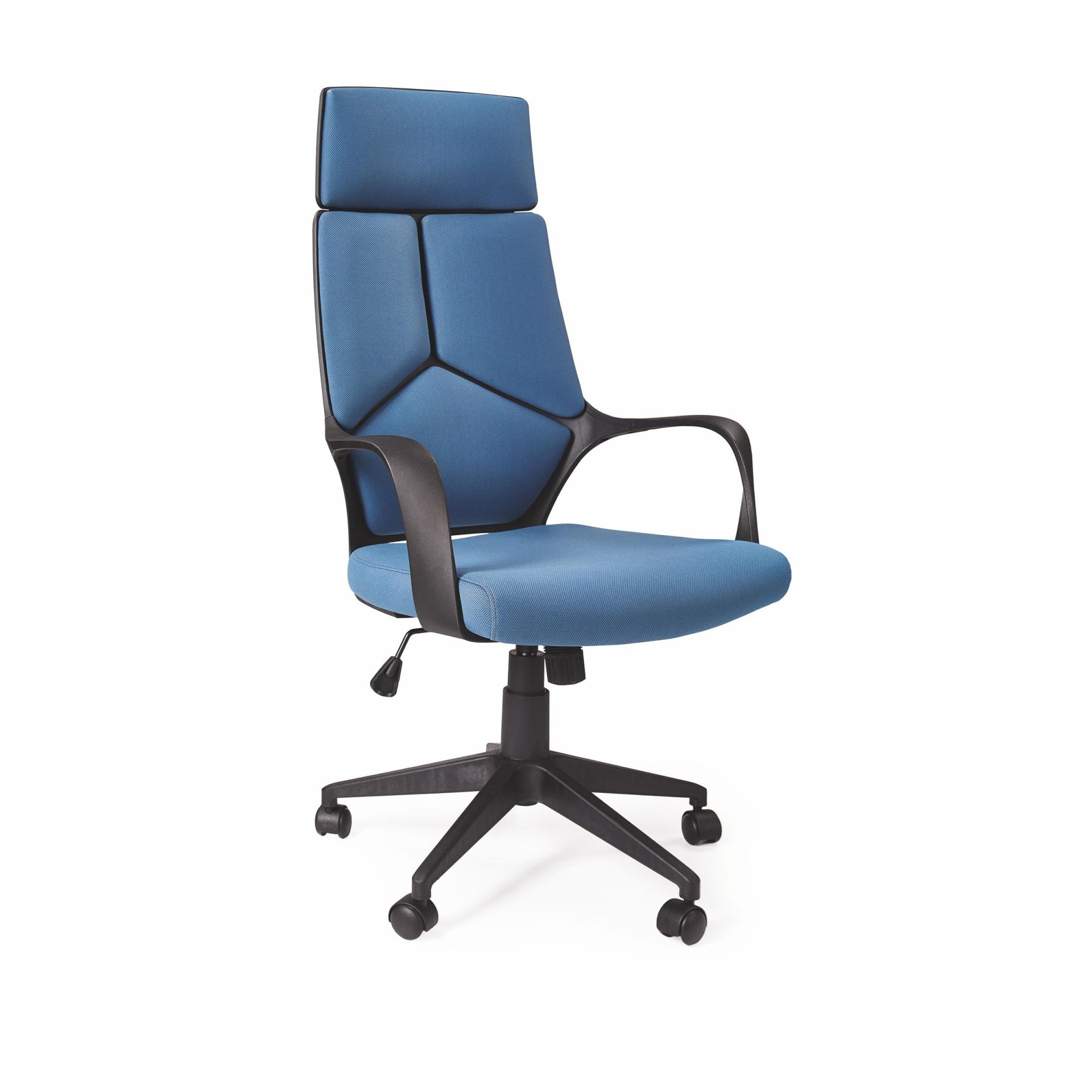 Fotel Obrotowy Gabinetowy Voyager Czarny / Niebieski Halmar