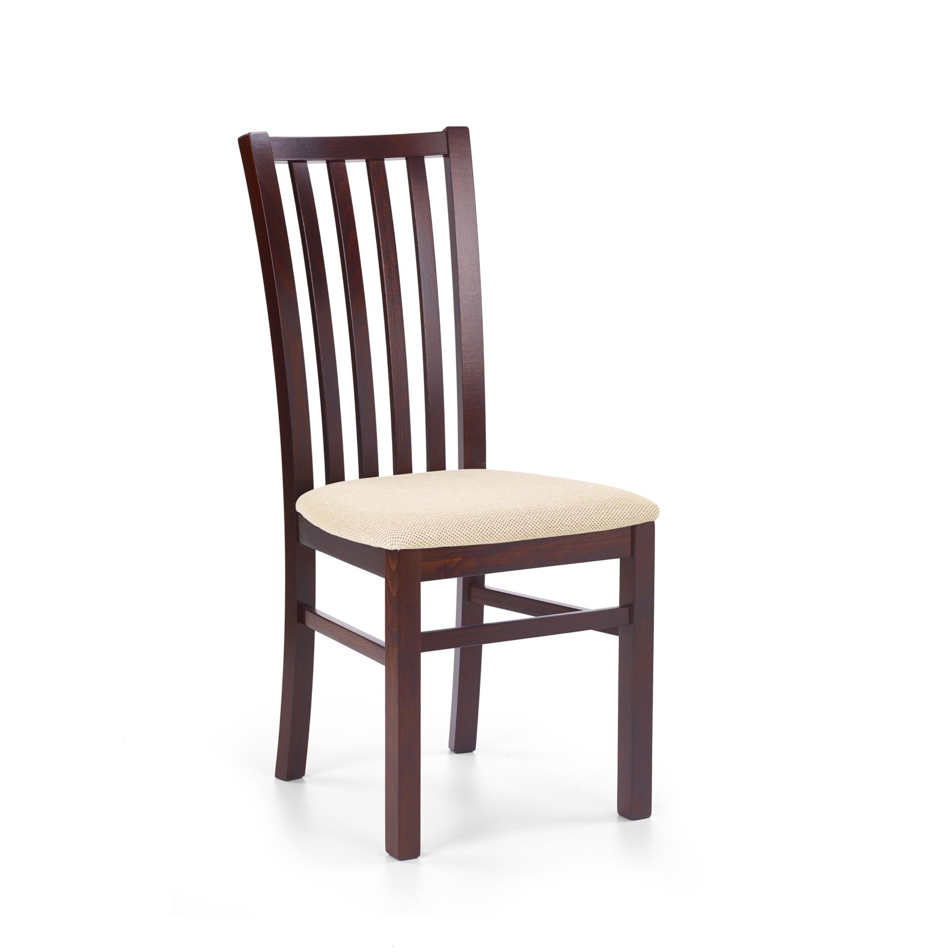 Krzesło Drewniane Gerard 7 Ciemny Orzech / Tap: Torent Beige Halmar