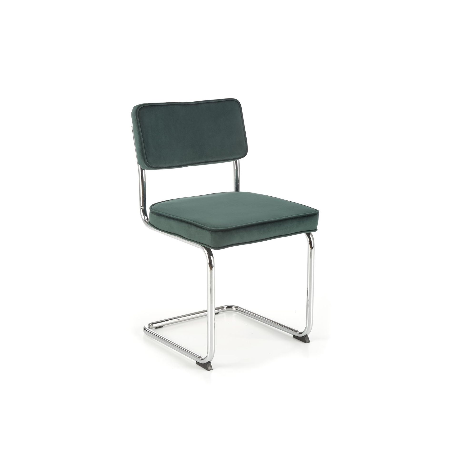 Krzesło Metalowe K-510 Chrom / Ciemny Zielony Halmar