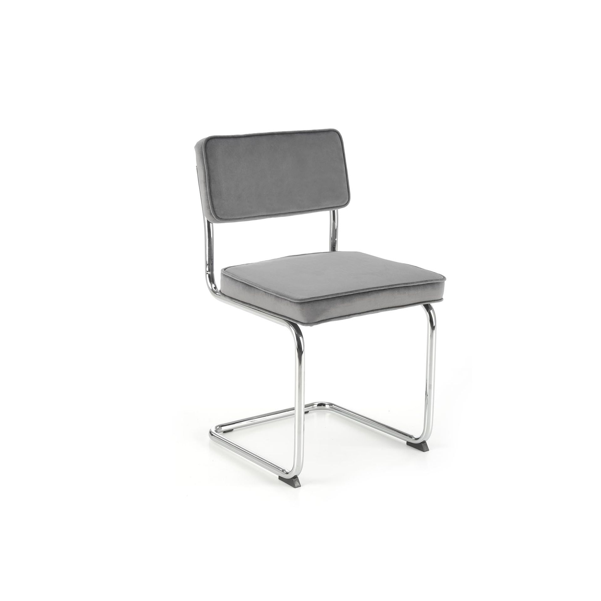 Krzesło Metalowe K-510 Chrom / Popiel Halmar