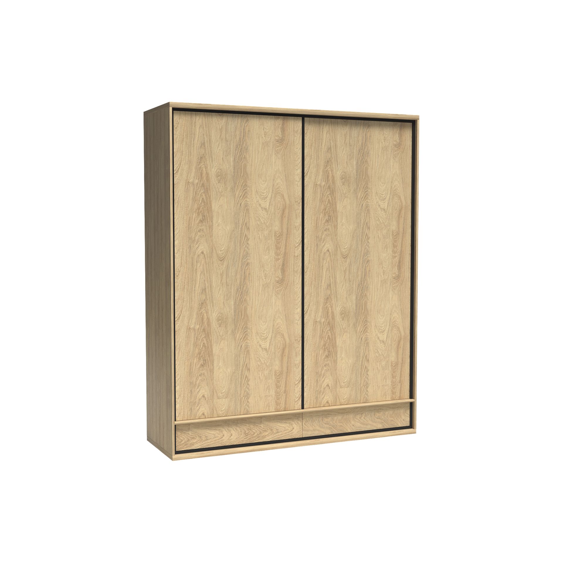 Szafa Przesuwna M-19 Mediolan Jarstol Natural Hikora Bez Wstawki