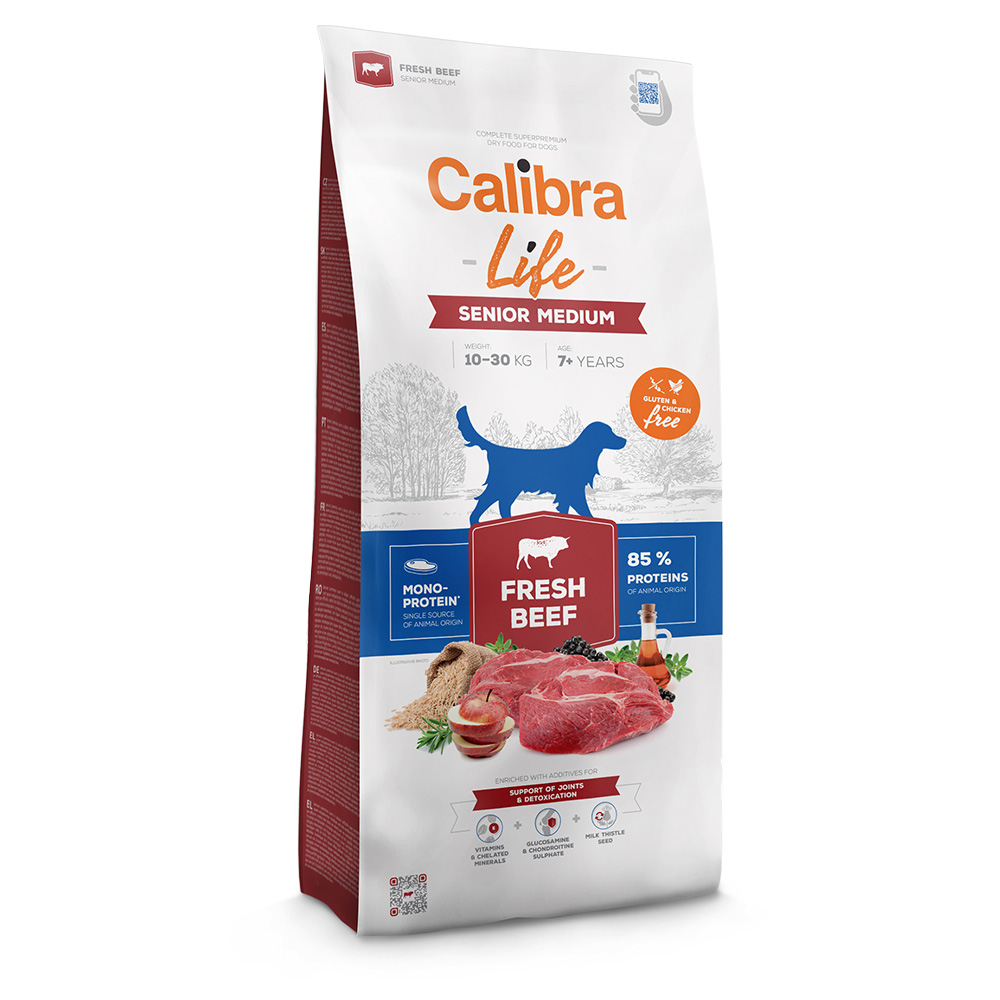 Calibra Life Senior Medium Breed, ze świeżą wołowiną - 12 kg