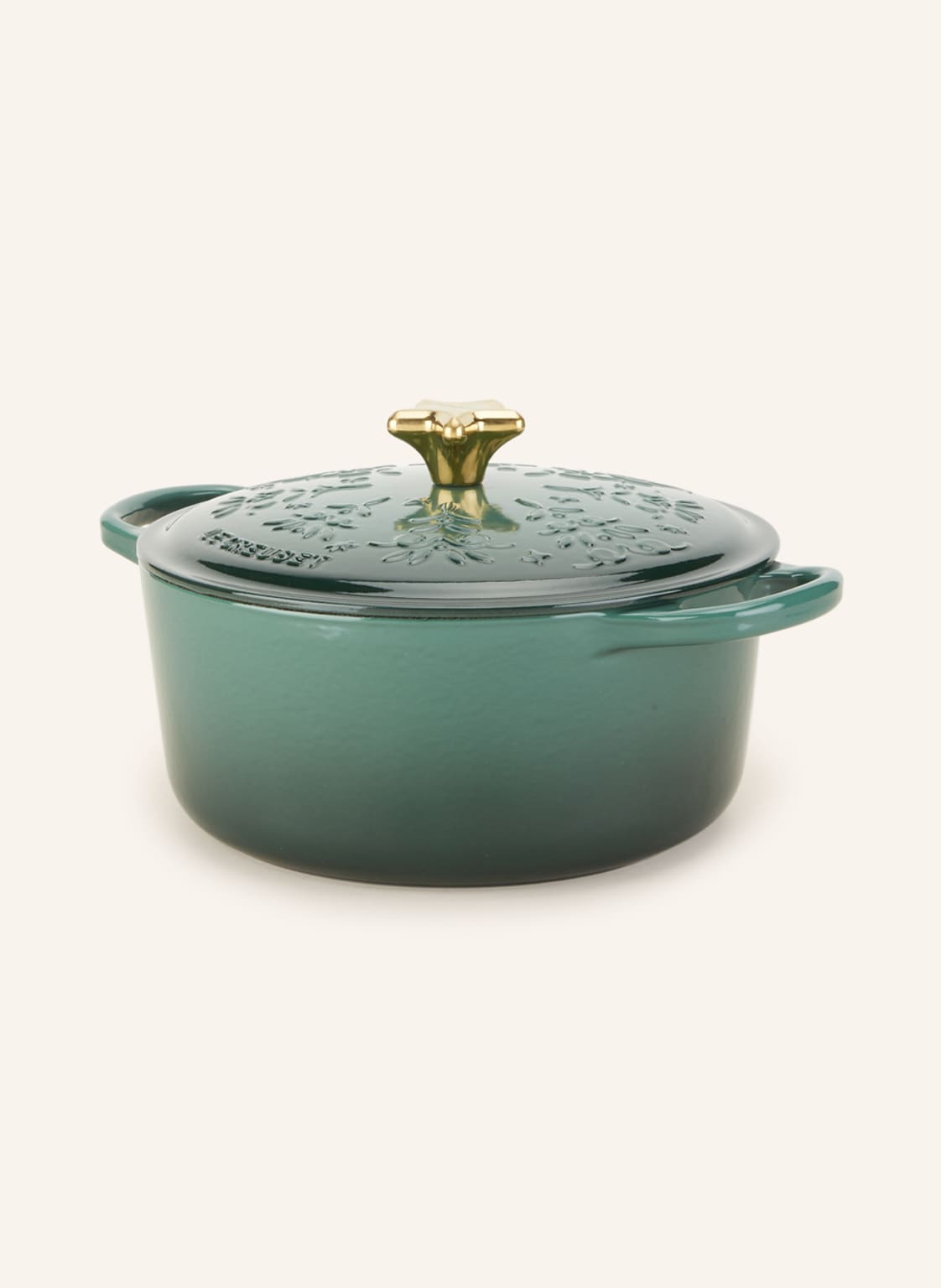 Le Creuset Brytfanna Signature Boże Narodzenie gruen