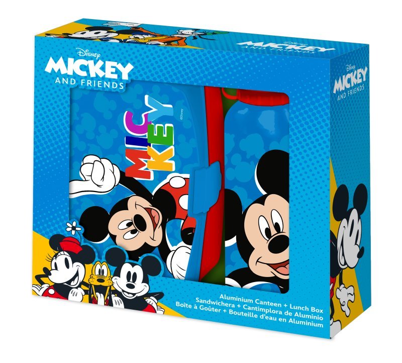 Kids Euroswan, Zestaw Bidon aluminiowy + śniadaniówka Myszka Miki Mickey Mouse