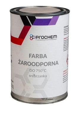 Srebrzanka farba żaroodporna do 750°C 1l