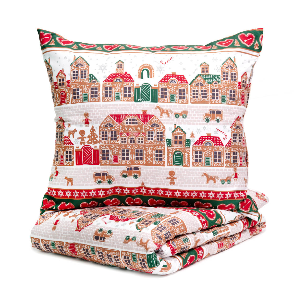 Pościel LAPLAND z mikrofibry w domki 200x220 cm HOMLA