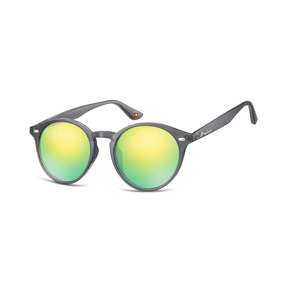 Okulary okragle szare lenonki lustrzane MS20F