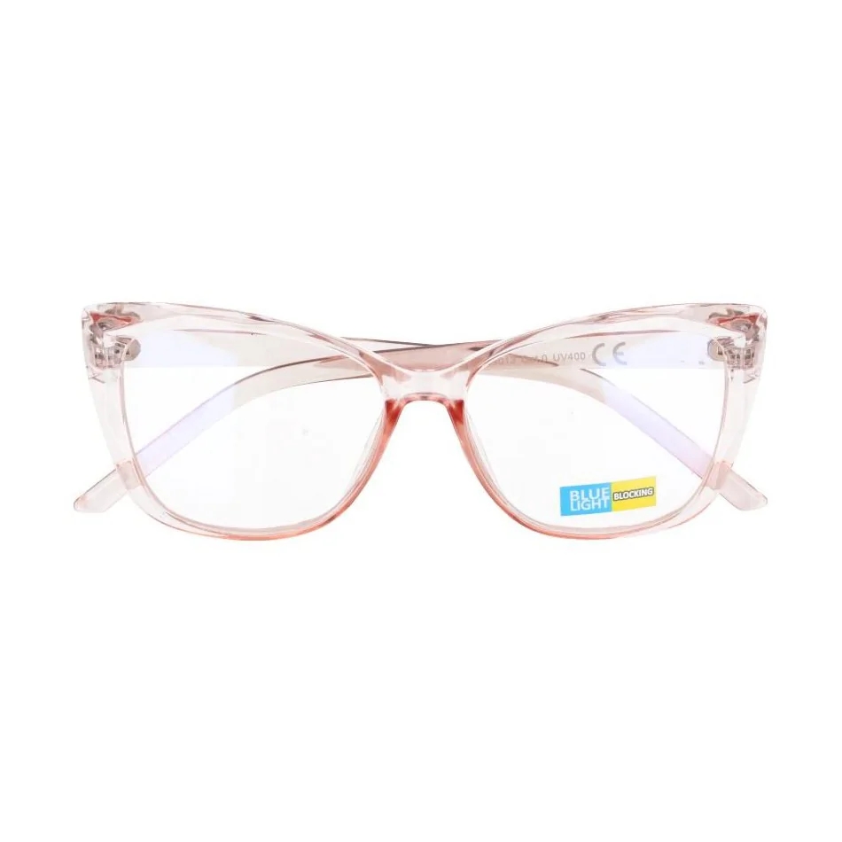 Okulary kocie do komputera damskie z filtrem BLUE Light zerówki 2590C