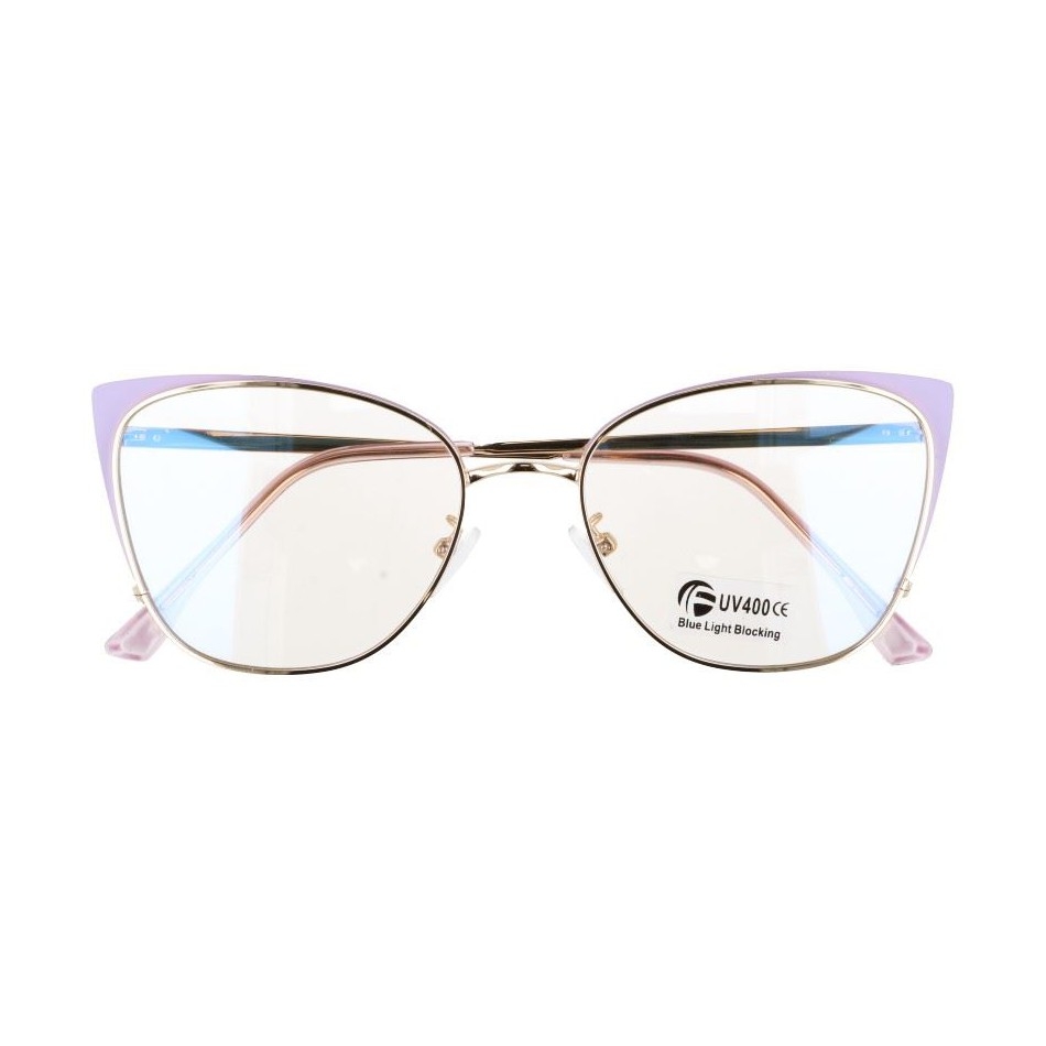 Okulary kocie do komputera damskie z filtrem BLUE Light zerówki 2585-3