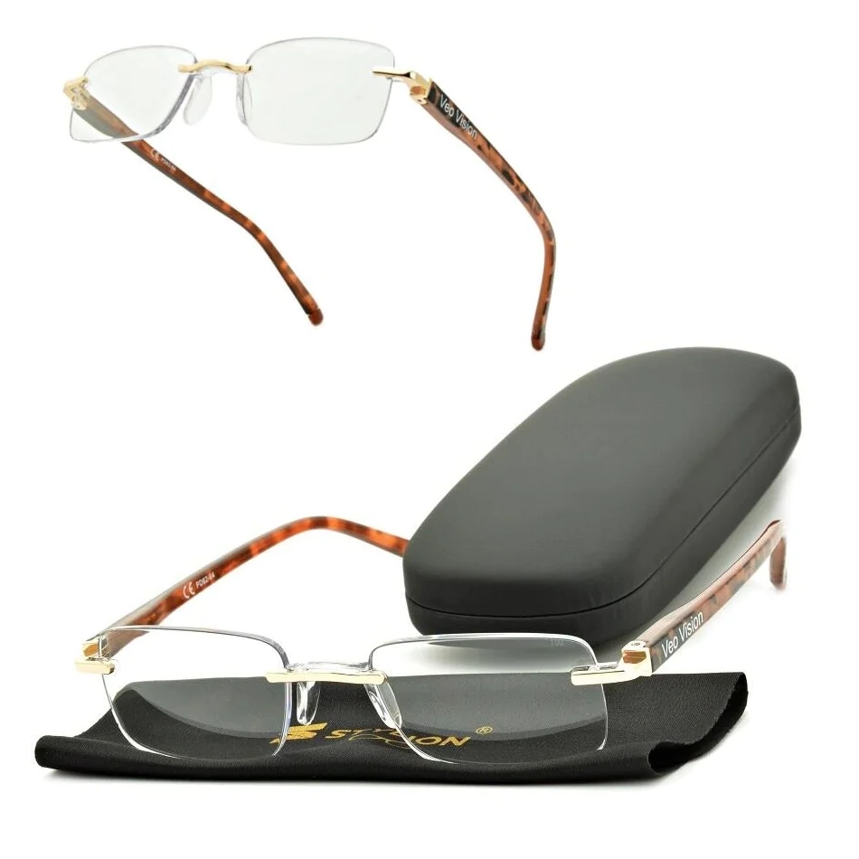 Plusy +3.50 okulary bezramkowe do czytania korekcyjne ST323A