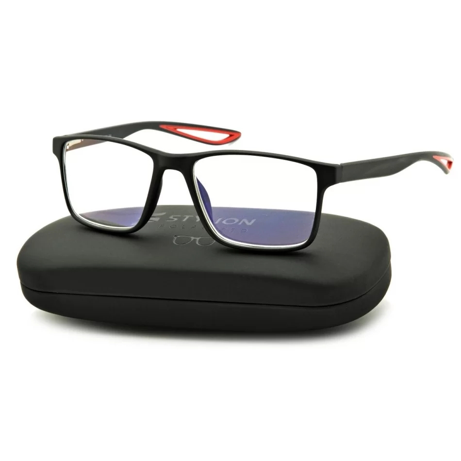 Plusy Męskie Okulary do Czytania moc: +2 z antyrefleksem ST315