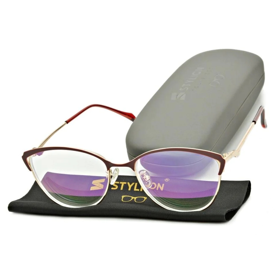 Minusy -4.00 damskie okulary korekcyjne z antyrefleksem ST317A