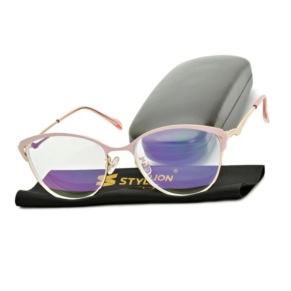 Plusy +2.50 damskie okulary do czytania korekcyjne z antyrefleksem ST317CR